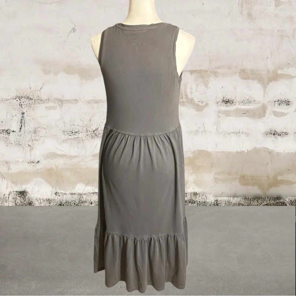 Universal Thread Sleeveless Tiered Gray Midi Dress Size XS - Picture 4 of 6